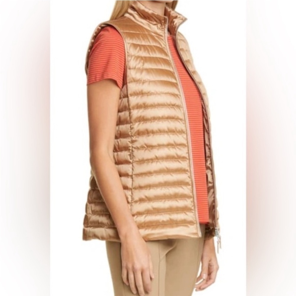 Lafayette 148 New York Goose Down Scout Gold Camel Vest - XS
